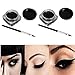 Tenworld 2 PCS Mini Eyeliner Gel Cream With Brushes Makeup Cosmetic Black Life Waterproof Eye Liner