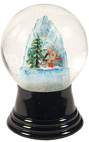 Perzy Snowglobe, Medium Skier - 5&quotH x 3&quotW x 3&quotD