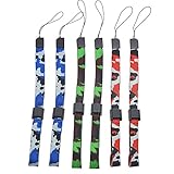 Bonayuanda 6pcs Camouflage Adjustable Hand Wrist Strap Wristlet Wristband with Lock for Wii Remote Controller, Mobile Phone, MP3, Digital Camera