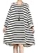 Mordenmiss Women's Daily Pullover Stripes Loose Dresses Blue-L
