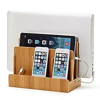 Great Useful Stuff Eco Bamboo Multi-Device Charging Station Dock & Organizer - Multiple Finishes Available. for Laptops, Tablets, and Phones | GUS San Francisco CA