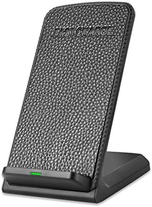 Qinoren Fast Wireless Charger, Wireless Charging Stand for Samsung Galaxy S8 S8 Plus S7 S7 Edge S6 Edge Plus Note 5 Note 7 and Standard Charge for Apple iPhone X/8/8 Plus (No AC Adapter)