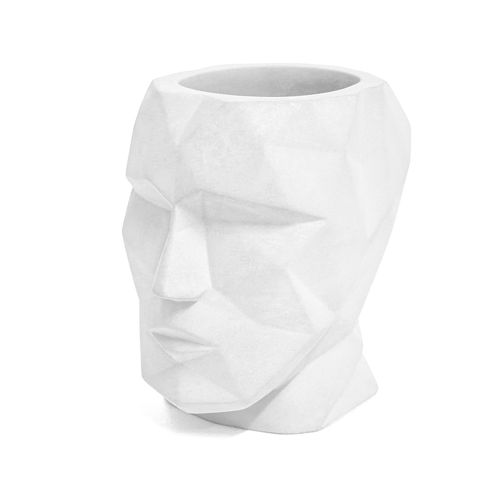 Balvi Pen holder The Head White colour Shapped like a head Geometric silhouette Cement