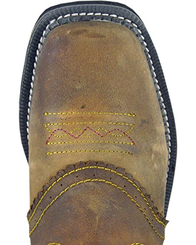 Smoky Mountain Boots Youth Boys Pawnee Brown/Camo Leather Square Toe 6 D