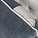 Homey Cozy Applique Gray Velvet Throw Pillow Cover, Merry Christmas Series Reindeer Horn Luxury Soft Fuzzy Cozy Warm Slik Decorative Gift Square Couch Cushion Pillow Case 20 x 20 Inch, Cover Only
