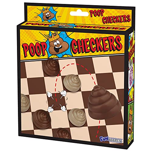 Poop Checkers Game for Kids Poo Gag Gift Board Game, Funny Checkers Set