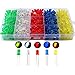 CESFONJER 500pcs x 5mm Light Emitting Diode, Diffused 2pin Round Color White/Red/Yellow/Green/Blue Kit Box (5 Colors x 100pcs)