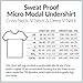 Ejis Men's Sweat Proof Undershirt, Deep V Neck, Anti-Odor, Micro Modal, Sweat Pads (Large, White)