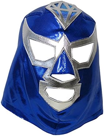 Amazon プロレスマスク 青いダイヤモンド ディアマンテ アズール セミプロマスク ルチャリブレ プロレス コスプレ 仮装 通販