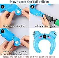 Mallmall6 50p Zoo Animal Inflatable Headbands Wildlife Balloon