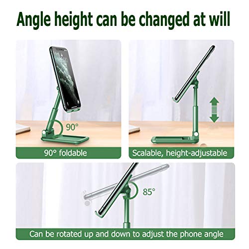 HUADEYI Adjustable Cell Phone Stand Folding Mobile Phone Holder Adjustable Lifting Folding Suitable for iPad Tablet Phone Holder Portable Desktop Tablet Phone Holder, All Phones