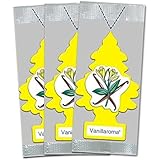 LITTLE TREES Car Air Freshener | Hanging Paper Tree for Home or Car | Vanillaroma | 3 Pack