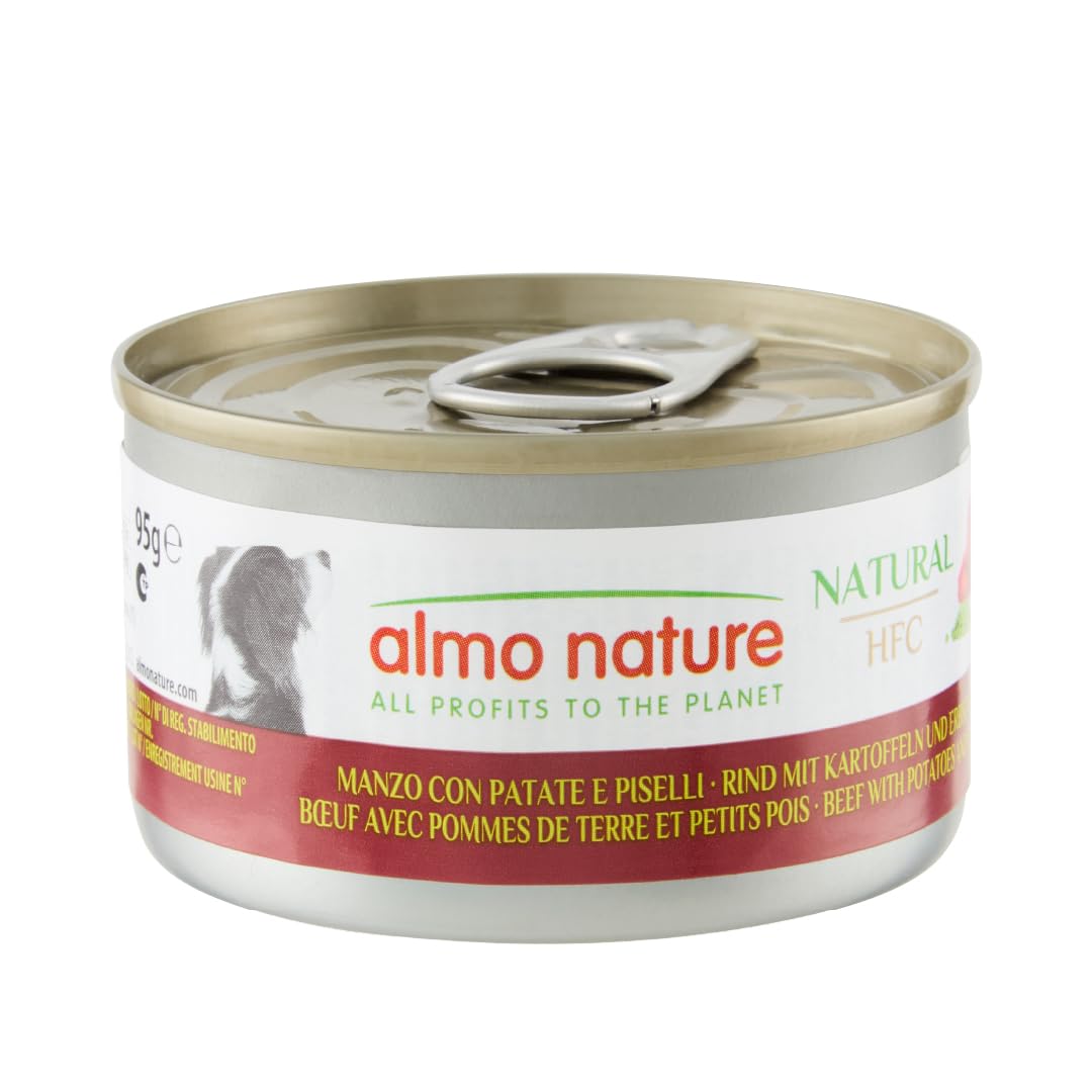 Almo Nature HFC Cuisine Beef with Potatoes and Peas Wet Dog Food, 95 g, Pack of 24