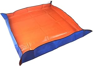 BKey Plant Repotting Square Mat, Foldable Succulents Gardening Mat Transplanting Repotting Plant Change Soil Watering Pads Anti Dirty Bonsai Succulent Potting Tarp for Plants Indoor Transplantation