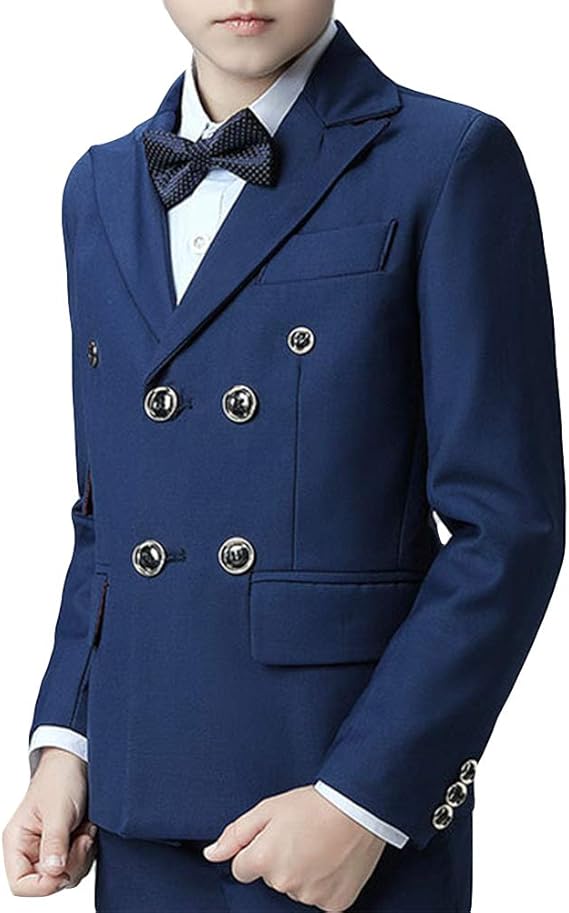 Amazon Ealmenn ボーイズフォーマルスーツ 男の子 キッズ スーツ 子供用スーツ 4点セット 子供正装 サテントリミングフォーマル セットスーツ 蝶ネクタイ 入学式 卒業式 結婚式 七五三 フォーマル 通販