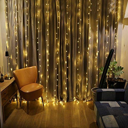 Uping 100 LED Waterproof String Lights, 8 Modes Dimable Fairy Lights, Water Resistant Plug in Decorative Lights for Outdoor and Indoor 12m