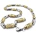 KONOV Stainless Steel Mens Necklace Link Chain - Gold Silver