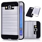 Optionz New 2016 Samsung Galaxy J7 HeavyArmor Brushed Cover Tough Protective Case - For Boost Mobile Only (silver)