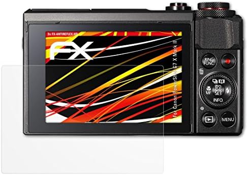 atFoliXScreen Protector compatible with Canon PowerShot G7 X Mark II Screen Protection Film, anti-reflective and shock-absorbing FX Protector Film (3X)