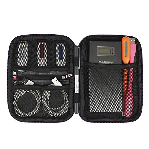image for BUBM External Hard Drive Carry Bag, Organizer for Hard Drive, Power Ba
