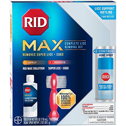RID MAX Complete Lice Removal Kit, EasytoUse, Includes 1 RIDvantage