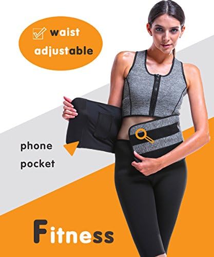 GIRL MELODY Sauna Sweat Zipper Waist Trainer Vest for Women Weight Loss Slimming Tank Top with Adjustable Waist Shaper Corset