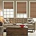 Chicology Cordless Magnetic Roman Shades / Window Blind Fabric Curtain Drape, Natural Woven, Privacy - Jamaican Truffle, 39