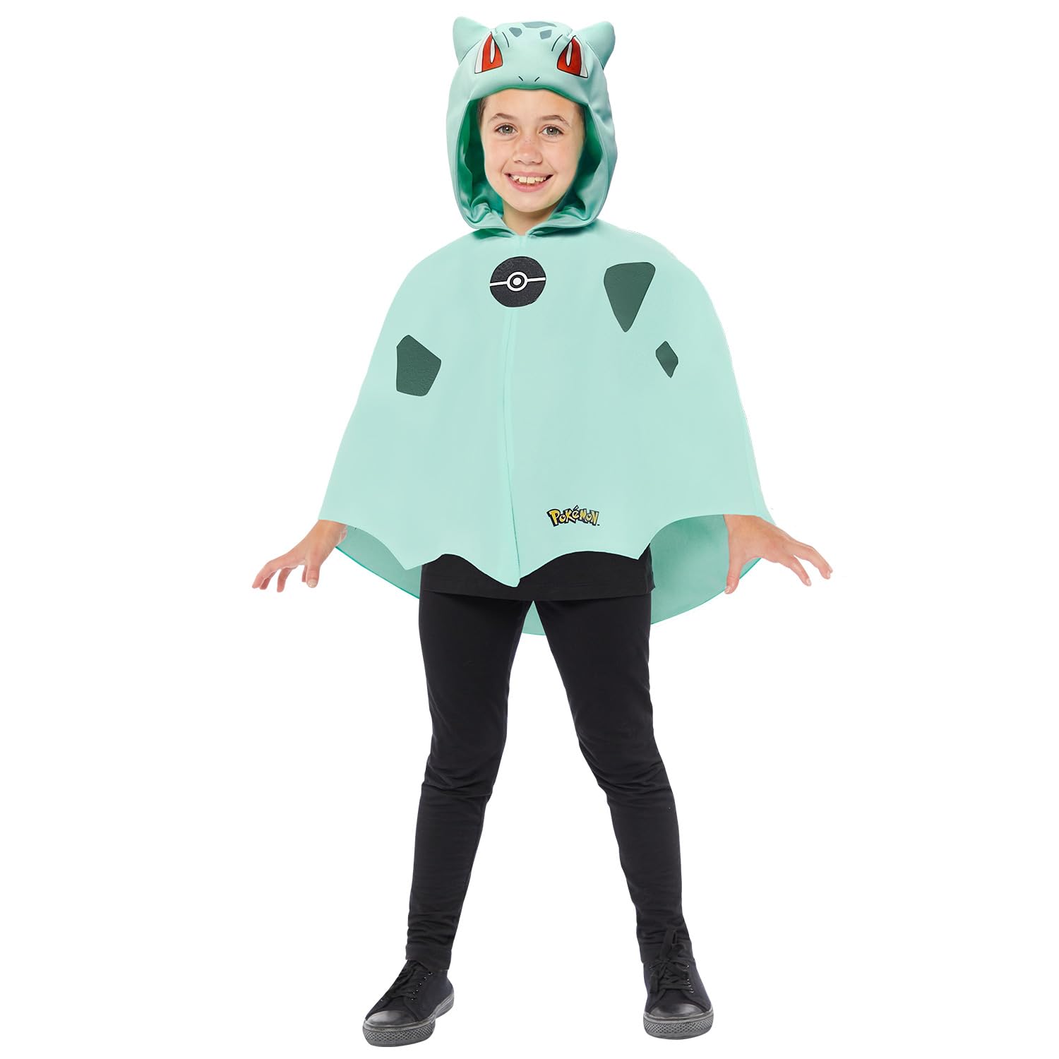 Amscan 9918500 - Unisex Officially Licensed Pokémon Bulbasaur Cape Kids Fancy Dress Costume Age: 8-12yrs