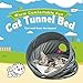 Pet cat house tent,(Large size)cat litter beds Multifunctional pet tunnel,doghouse and pet toys,collapsible,Often used in homes,outdoors,courtyards,parks,journey and car.for Cat/Kitty/Kitten.Grey