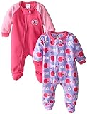 Gerber Baby-Girls Newborn 2 Pack Blanket Sleepers, Elephant, 24 Months