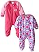 Gerber Baby-Girls Newborn 2 Pack Blanket Sleepers, Elephant, 24 Months