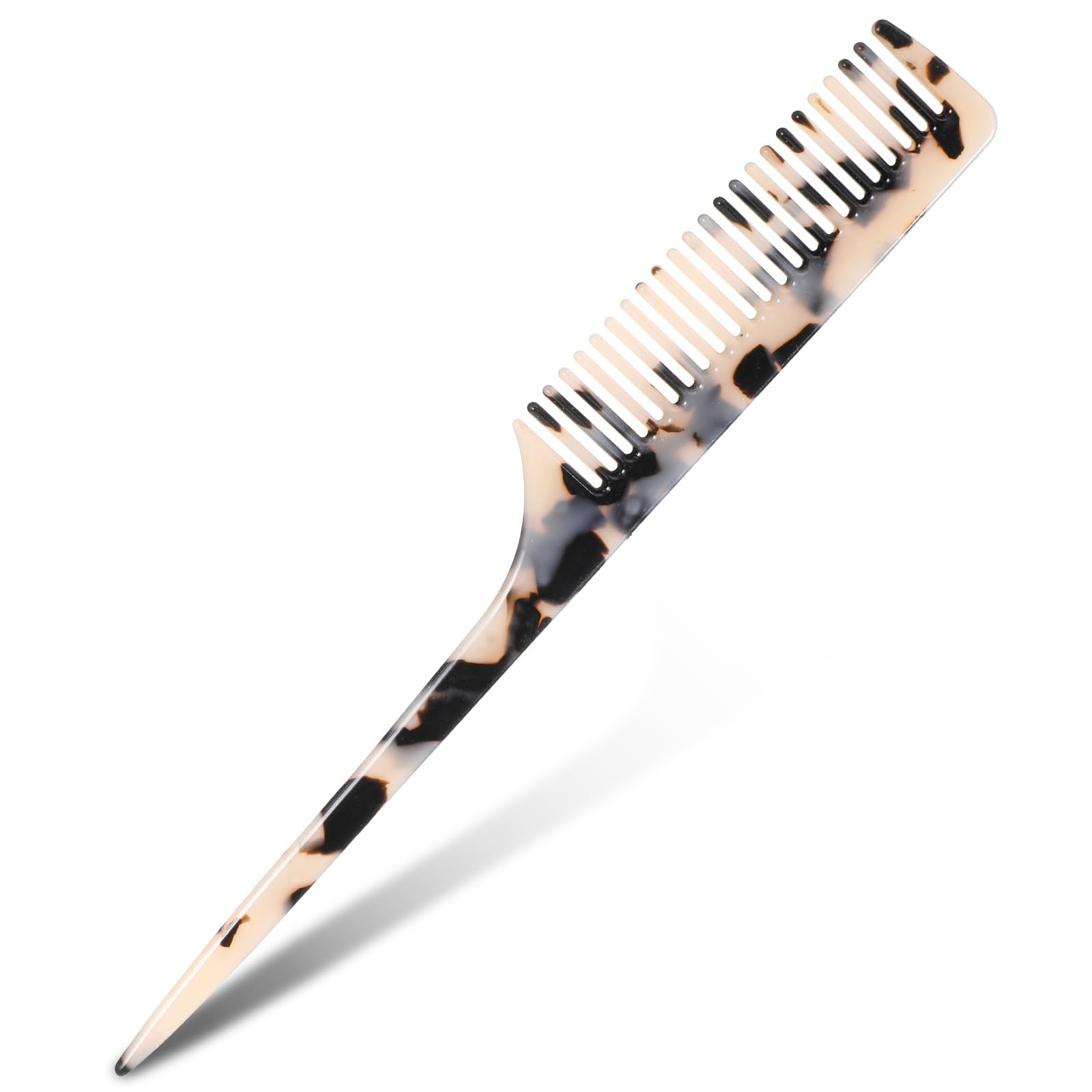 Photo 1 of 1PCS Rat Tail Comb Set, Parting Pin Tail Comb, Rat Tails Hair Teasing Fine Tooth Combs for Women Girls, Fine Tooth Teasing Combs with Pick (Leopard)