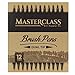Masterclass Premium Dual Tip Brush Markers, 12 Color, Non-Toxic Water Based Double Tip Pens