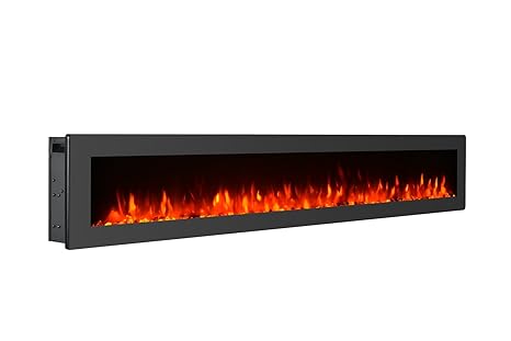 Gmhome 60 Inches Electric Fireplace Wall Mounted Heater