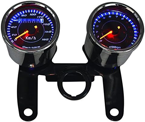 AKC-BG Motorcycle LED Backlight Odometer Speedometer Tachometer Gauge with Bracket