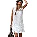 ROPALIA Womens Summer Lace Floral Casual Dress Evening Party Short Mini Dress