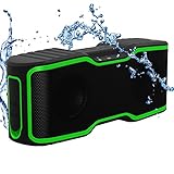 AOMAIS Wireless Bluetooth Speakers with Built-in Microphone and LED Lights (F2-green)