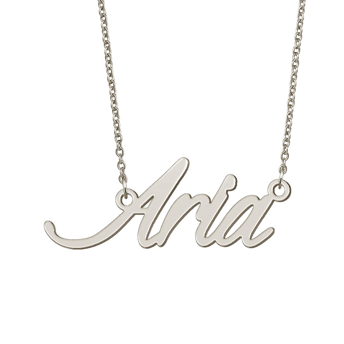BYBWBL Aria Name Pendant Necklace Silver Color