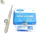 G.S 100 SCALPEL STERILE BLADES #10 WITH FREE SCALPEL HANDLE #3
