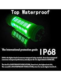 Goture LED de alta potencia totalmente sumergible 12V IP68, luz de pesca nocturna, foco localizador de pez, cebo, señuelo subacuático, gota de profundidad de iluminación con cable de 5.47 para krill, fitoplancton, calamar   color blanco, azul, verde