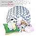 Storage Bean Bag Chair: 38-Inch Space Saver to Store Soft or Stuffed Toys, Blankets, or Organize, 2 Designs, Washable with Handle and Zipper