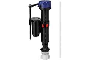 Jamini Toilet Fill Valve Replacement Kit, Quick-Install Inlet Valve with Connector & Refill Tube, Fixes Slow Filling, Leaks, Noisy Tank, Universal for Most Toilet Tanks