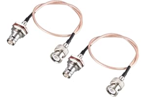 uxcell BNC Bulkhead Female to BNC Male RG316 RF Coax Extension Cable 0.3Meter/1Ft 2pcs