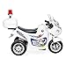 Best Choice Products Kids 6V Electric Ride On 3-Wheel Police Motorcycle, White