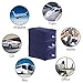 Travel Bread Travel Foot Rest Pillow, 3 Levels Adjustable Height Inflatable Travel Leg Rest Pillow for Foot Rest on Airplane, Car, Train, Office, Travel Pillow for Kids to Sleep on Long Flights (Blue)