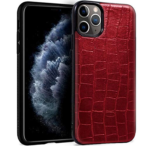 Cool Case for iPhone 11 Pro Leather Crocodile Red
