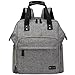 Large Diaper Bag Backpack Multifunction Travel Back Pack for Mom and Dad, Stylish Baby Nappy Bags with Changing Pad, Insulated Pocket and Stroller Straps, Grey