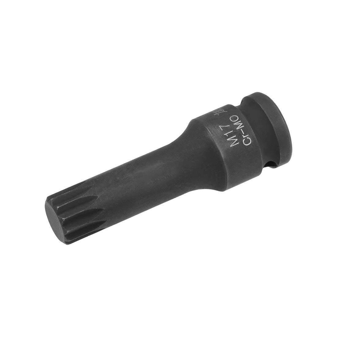 uxcell 1/2" Drive x M17 (17mm) Impact Triple Square Spline Bit Socket, Metric 3" Length, CR-MO Steel Use with Impact Drivers or Hand Ratchets