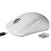 EWEADN X23 Pro Gaming Mouse, Tri-Mode 2.4G/USB-C/BT 5.4 Wireless Mouse, PAW3311 Sensor, 12000 DPI, 59g Lightweight, 1ms Response, Anti-Slip Grip Tape Included Computer Mouse for Laptop/PC/Mac-White