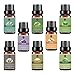 Top 8 Essential Oils Set,Pure Therapeutic Grade Aromatherapy Oils,Lavender,Eucalyptus,Lemongrass,Frankincense,Orange,Rosemary,Peppermint,Tea Tree Essential Oils, 0.33 Fl Oz